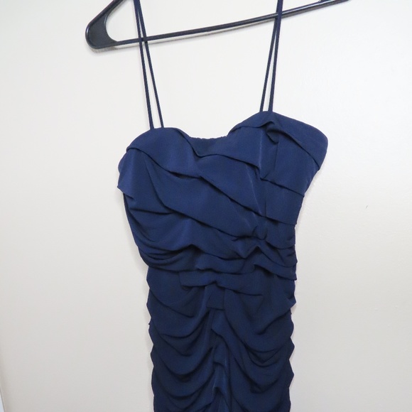 Sexy Blue Ruffle Dress - Picture 1 of 3